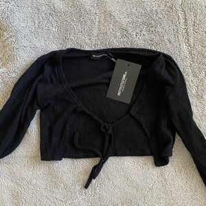 Pretty little thing petite tie shirt